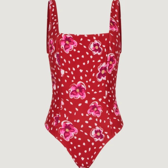 Rouje Paris Teana One Piece Swimsuit in Fleursdete Rouge Size EU 34 - Picture 1 of 9
